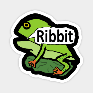 Funny Frog Ribbit Magnet