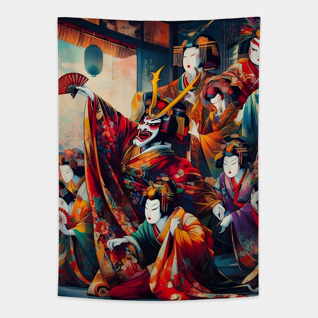 Japanese Art: Exploring Ancient Beauty and Modern Expression Tapestry by insaneLEDP