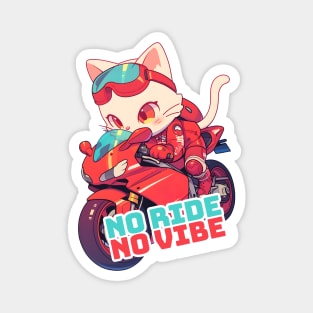 Cool cat riding motorbike Magnet