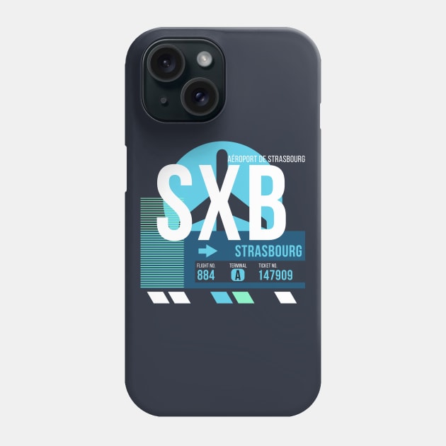 Strasbourg (SXB) Airport // Sunset Baggage Tag Phone Case by Now Boarding