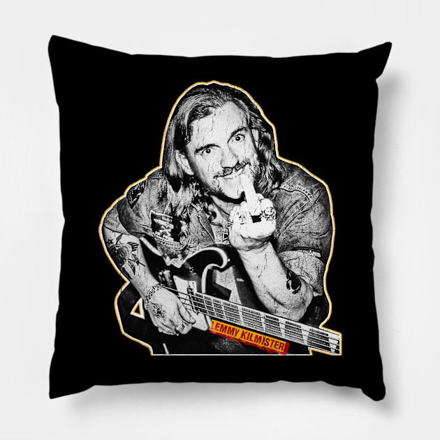 Retro Lemmy Kilmister Pillow by MuraiKacerStore