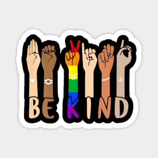 Sign Language Hand Talking LGBT Gay Les Pride ASL Magnet