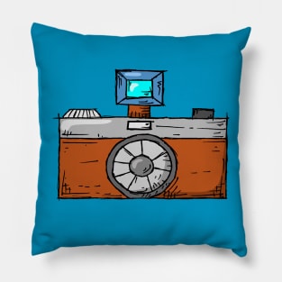 Old camera art Pillow