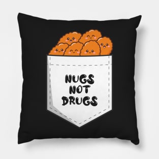 Pocket Funny for Nugs not drugs Pillow