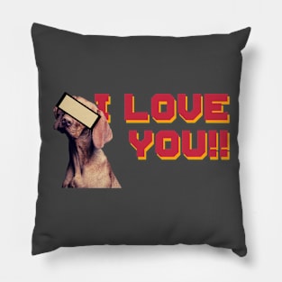 I Love You Dog Pillow