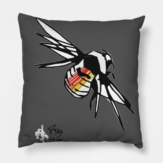 BEE SIMPLE Pillow by Yeti Ink ~ Yeti307