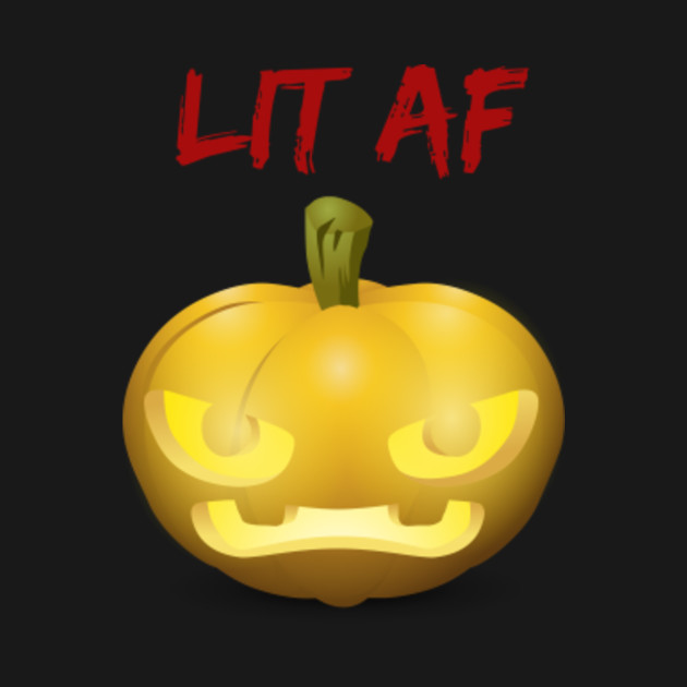 Lit Af Jack O Lantern Face Jack O Lantern Tank Top Teepublic