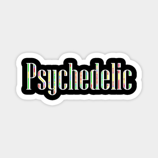 Psychedelic Outline White Magnet