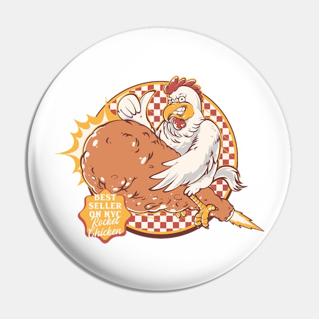 Rocket Chicken Pin by mmninestd