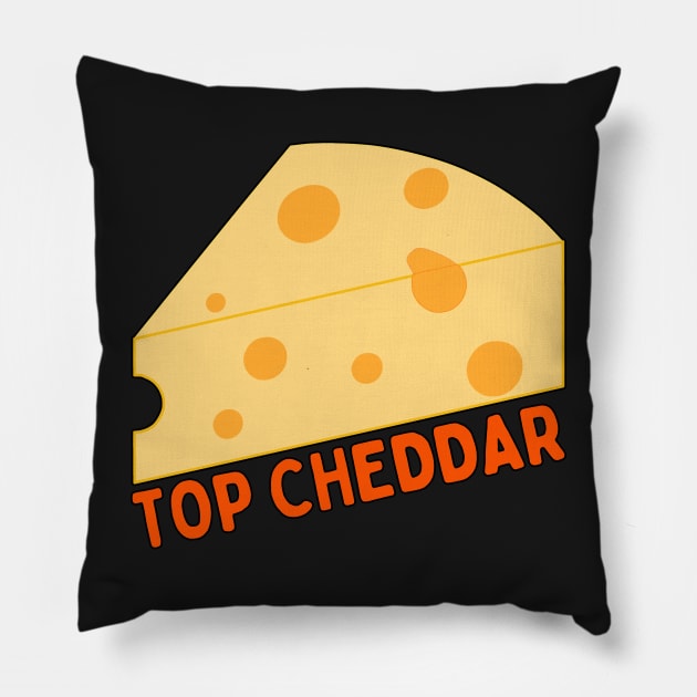 TOP CHEDDAR Pillow by HOCKEYBUBBLE
