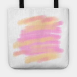 Pink yellow orange watercolor abstract art design Tote