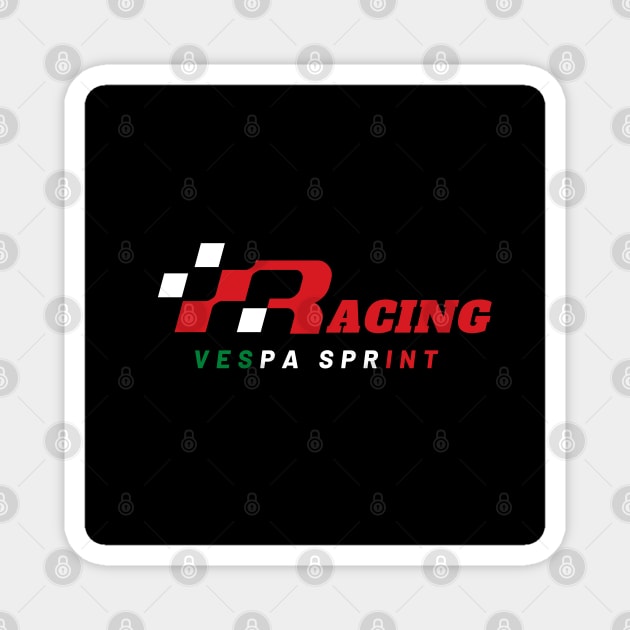 Racing Vespa Sprint Magnet by Alsprey31_designmarket