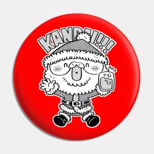 CUTE SANTA CLAUS CHEERING KANPAI Pin