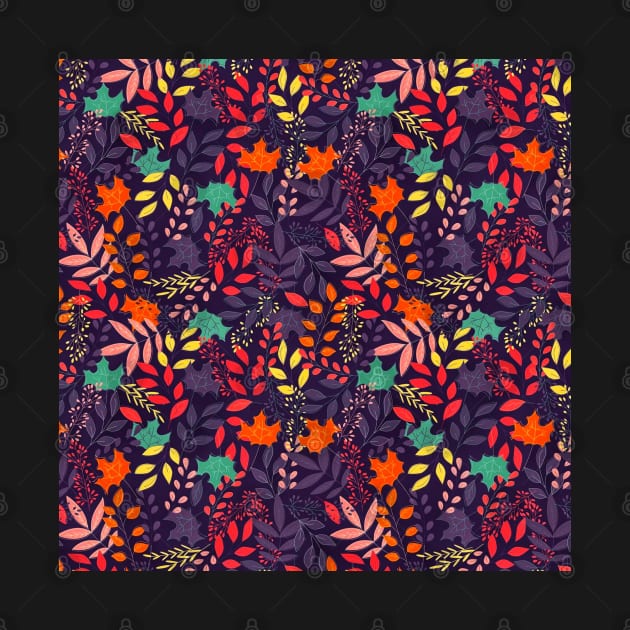 Autumn floral pattern by TheSkullArmy