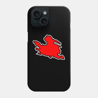 Mayne Island Silhouette in Solid Crimson Red - Simple Design - Mayne Island Phone Case