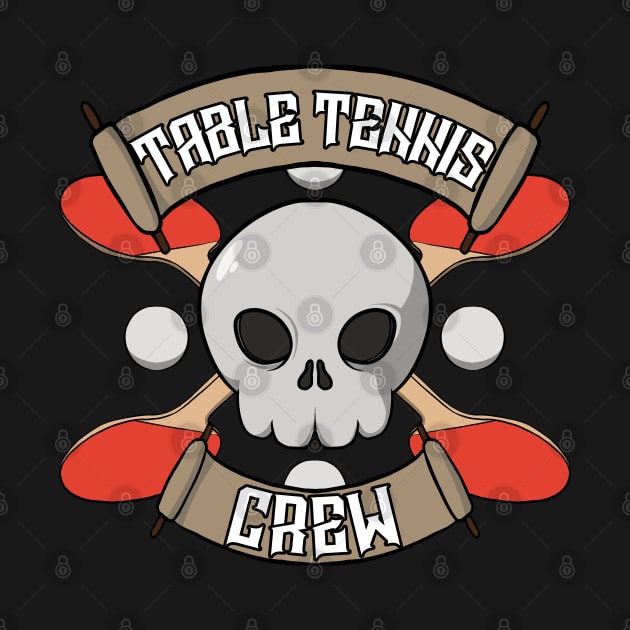 Table Tennis crew Jolly Roger pirate flag by RampArt