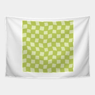 Abstract Checker Board - lime green and pistachio Tapestry