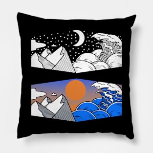 Night and Day Summer Pillow