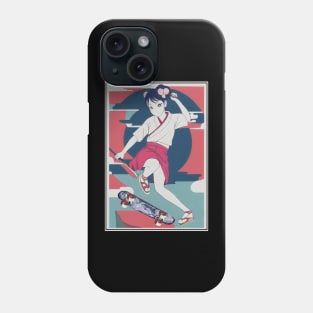 Kunoichi On Skateboard Phone Case