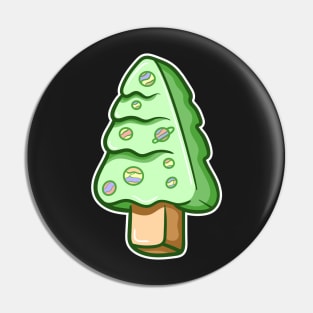Tree planet ice cream Pin