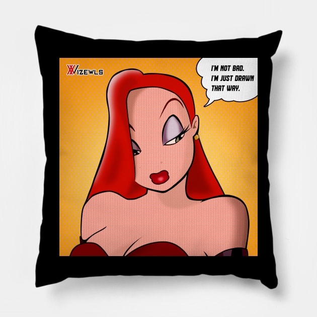 Jessica Rabbit Pop Art Pillow by Vizewls