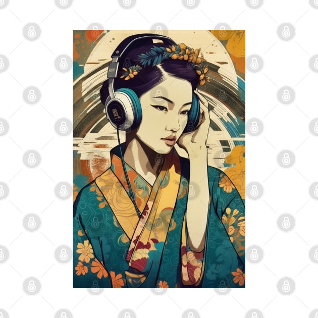 Asian American AAPI Asian Woman Music Lover by Unboxed Mind of J.A.Y LLC 