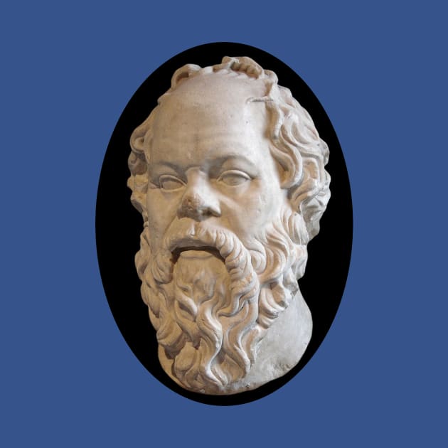 Greek Philosopher Socrates in Marble by Star Scrunch