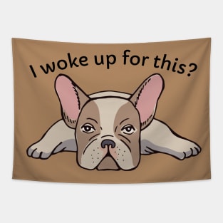 Grumpy Frenchie Tapestry