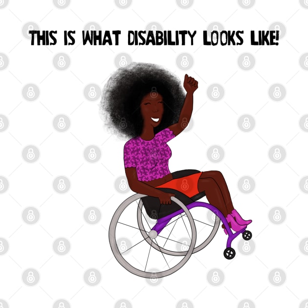 This Is What Disability Looks Like Purple Wheelchair by Dissent Clothing