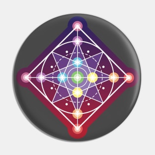 Chakra Flower Geometry Pin