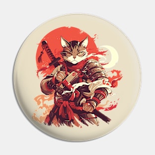 samurai cat Pin