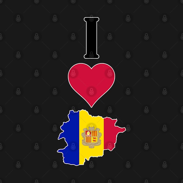 I Love Andorra Vertical I Heart Andorra Country Flag Map by Sports Stars ⭐⭐⭐⭐⭐