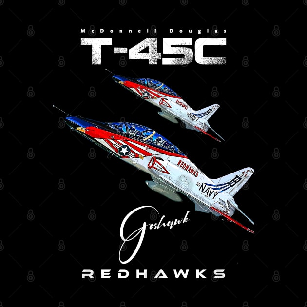 T-45C Goshawk Redhawks Us Air Force Navy training Jet Aircraft by aeroloversclothing