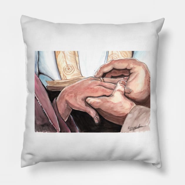 Man and Wife Pillow by xandra-homes