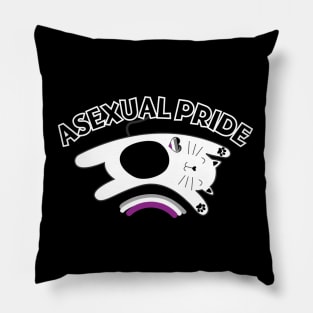 ASEXUAL PRIDE CAT (Black color) Pillow