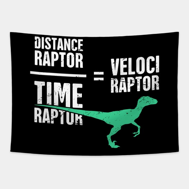Funny Physics Velociraptor Dinosaur Tapestry by MeatMan