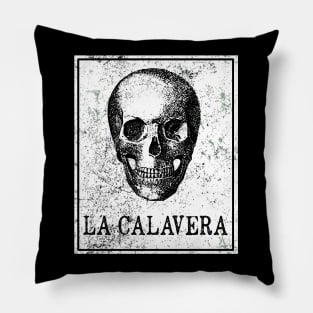 La Calavera Loteria Mexican Tarot Card Pillow