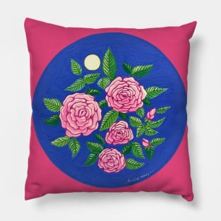 Moonlit Roses Pillow