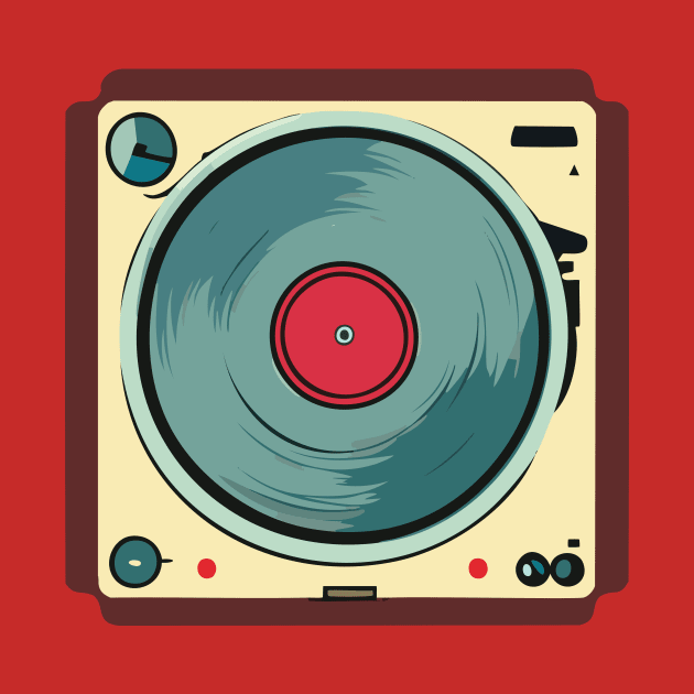 Turntable - Vintage Audio LP Vinyl Record Player design 3 by goingplaces