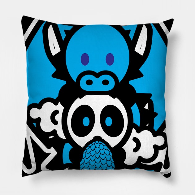 Panda Blue Dragon Bambu Brand Pillow by Bambu