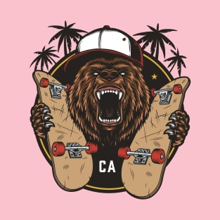 california skate bear T-Shirt