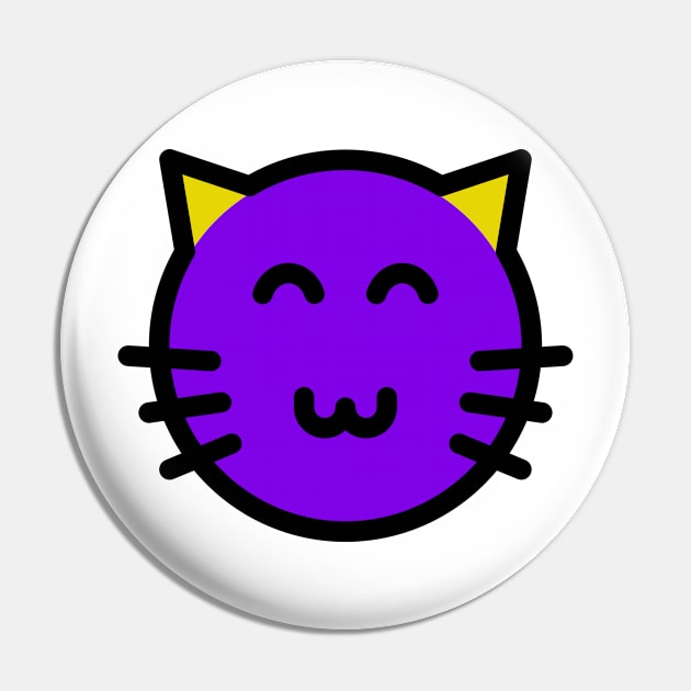Cute Little Kitten Cat Purple Pin by BradleyHeal