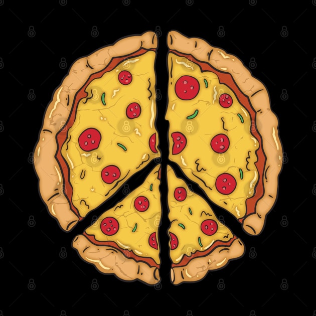 Peace Pizza or Pizza Peace - For thoses who Love Pizza by Graphic Duster