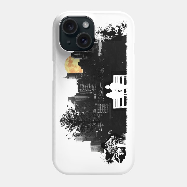 City Moonrise Phone Case by wanungara