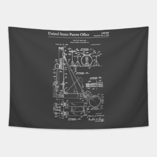 Drum Set Patent White Tapestry