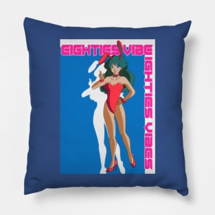 80s red anime bunny girl Pillow