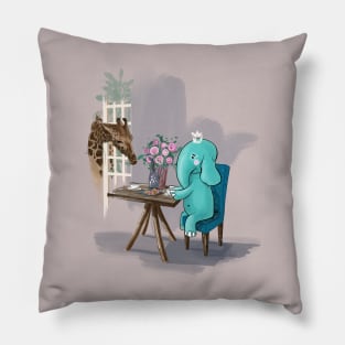 Elephant Tiffan & giraffe Pillow