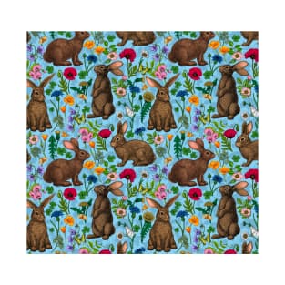 Rabbits and wildflowers T-Shirt