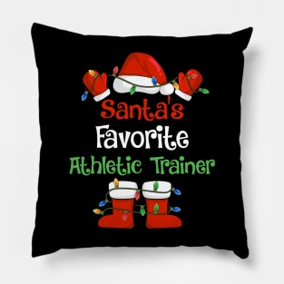 Santa's Favorite Athletic Trainer Funny Christmas Pajamas Pillow