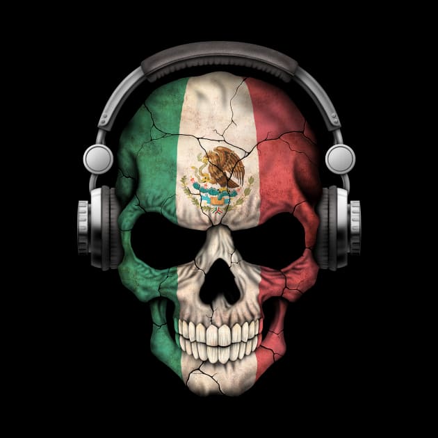 Dark Skull Deejay with Mexican Flag by jeffbartels